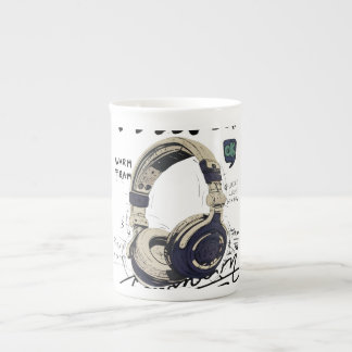 Urban Retro Hörlursvib Illustration Benporslin Mugg