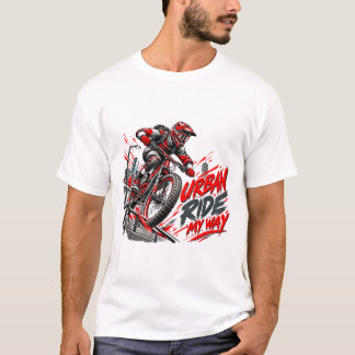 Urban Ride My Way – Extrem Stadscykling T Shirt