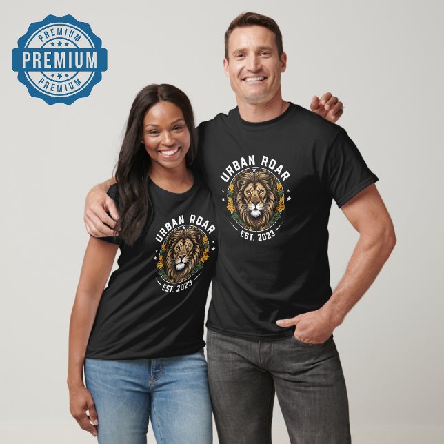 Urban Roar Lejon Emblem - Utandningsdesign för fet T Shirt (Skapare uppladdad)