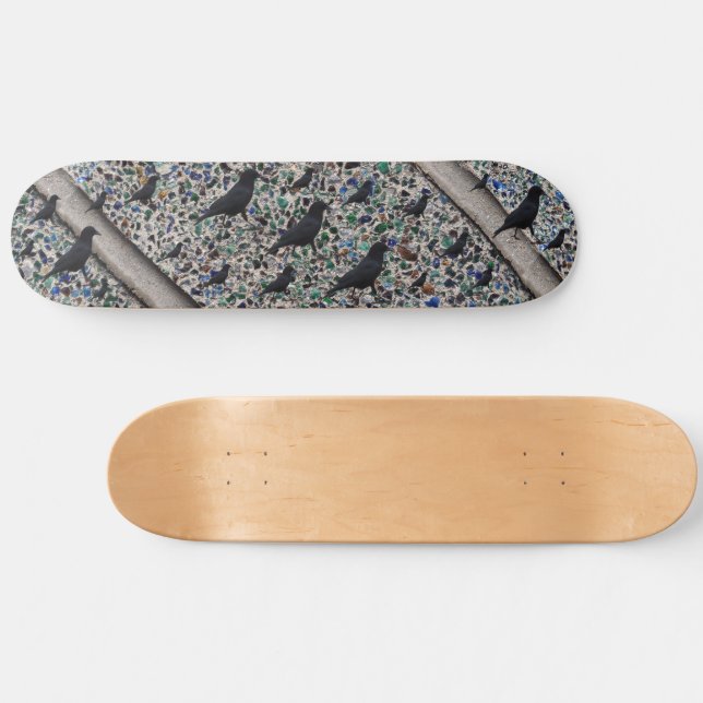 Urban Rustic Cityscape Crowbait Skateboard (Horz)
