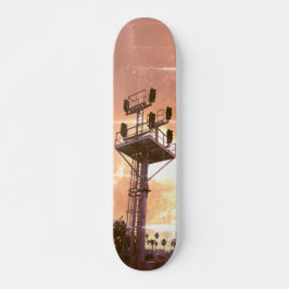 Urban Rustic Cityscape Riding Rails Two Skateboard