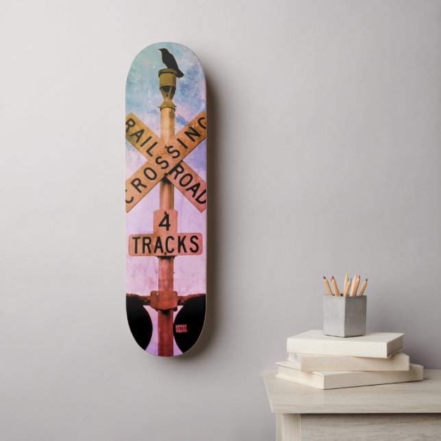 Urban Rustik Matt Kråka Skateboard (Väggkonst)