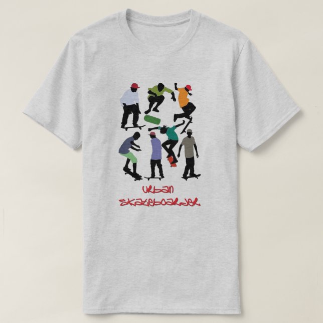 Urban Skateboarder T-Shirt (Design framsida)
