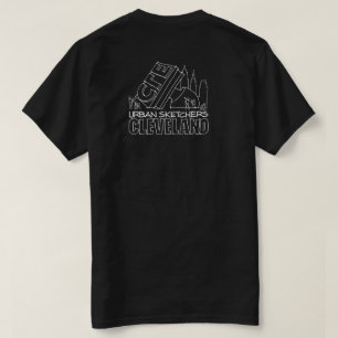 Urban Sketchers Cleveland Black T-Shirt - Manar