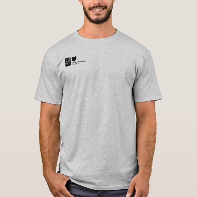 Urban Sketchers Cleveland T-Shirt - Manar (Framsida)