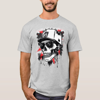 Urban Skull Design T Shirt