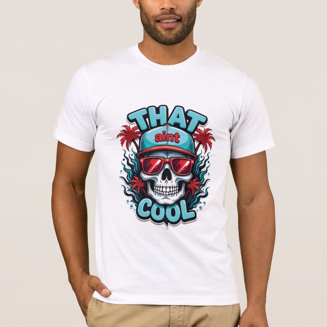 Urban Skull Vibes - 3D Glasses & Graffiti Art Tee (Framsida)