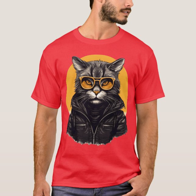 Urban-skydd Cat Spirit Cat Lovers lustiga T Shirt (Framsida)