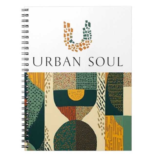 Urban Soul Minimalistisk Hälsa och Välbefinnande Anteckningsbok (Framsidan)