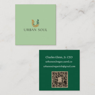 Urban Soul Vegan Fyrkantigt Visitkort