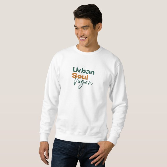 Urban Soul Vegan Minimalist Health and Wellness Lång Ärmad Tröja (Hel framsida)