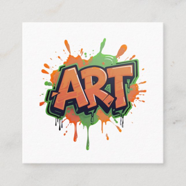 Urban Splash Art Graffiti Pulse Bold Street Expres Fyrkantigt Visitkort (Framsida)