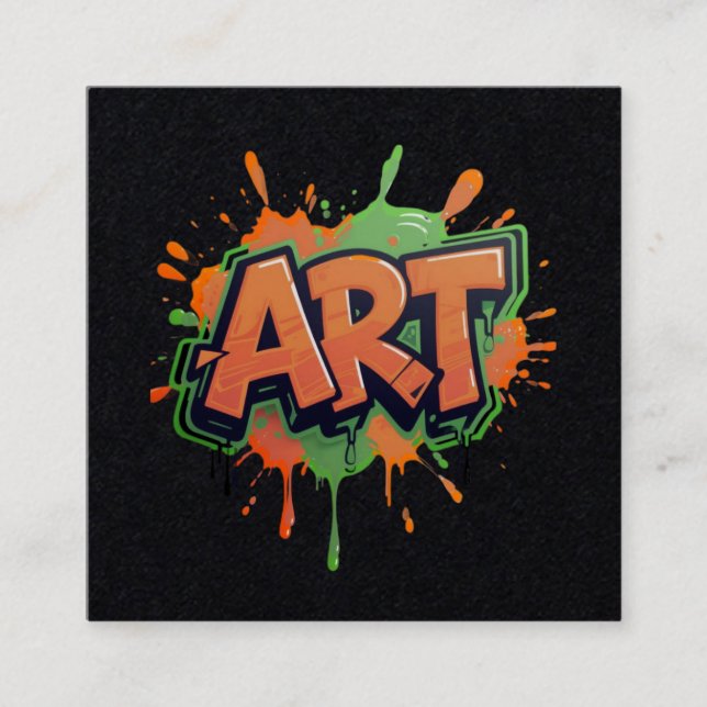 Urban Splash Art Graffiti Pulse Bold Street Expres Fyrkantigt Visitkort (Framsida)