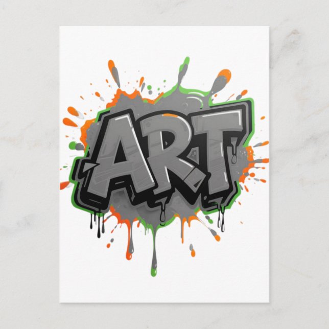 Urban Splash Art Graffiti Pulse Bold Street Expres Vykort (Framsida)