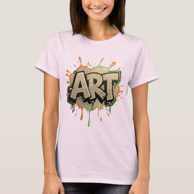 Urban Splash Art Graffiti Pulse Djärv Street Expre T Shirt (Framsida)