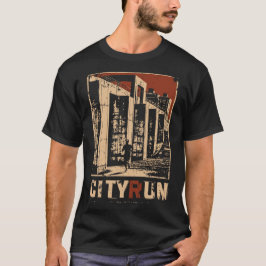 Urban Springer Cyberpunk Cityscape Design T Shirt