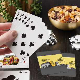 Urban stadsbild Gul och grå Retro Abstrakt Casinokort