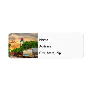 Urban Steam Punk Sunset Address Label Returadress Etikett
