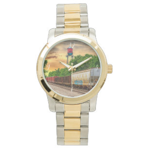 Urban Steam Punk Sunset Guld Watch Armbandsur