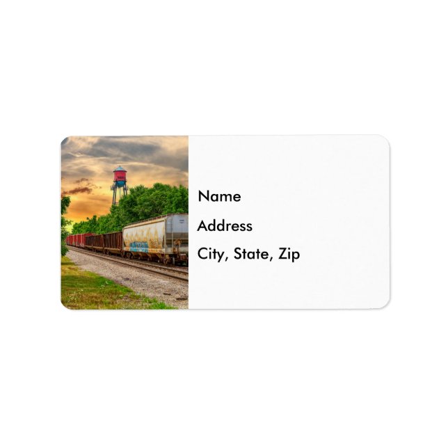 Urban Steam Punk Sunset Mailing Labels Adressetikett (Framsidan)