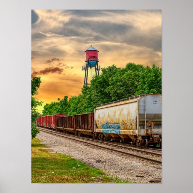 Urban Steam Punk Sunset Poster (Framsidan)
