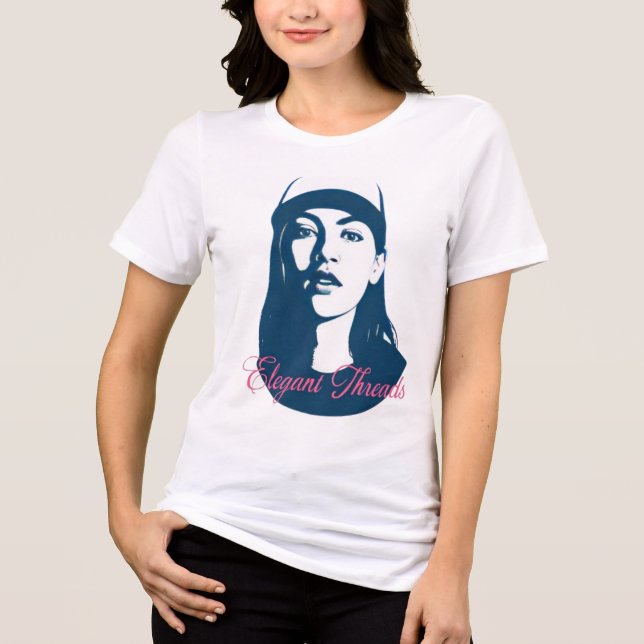 Urban Stencil Ansikte Tee - Bold Streetwear Vibes (Framsida)