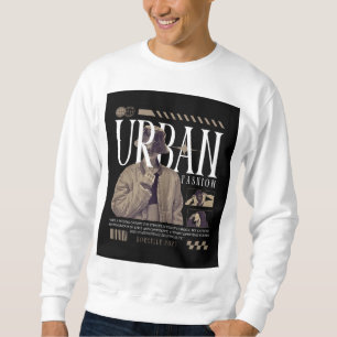 Urban stil grafisk design – djärv streetwear-stil lång ärmad tröja