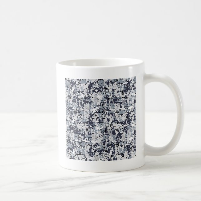 Urban Stil Grått Digital Camouflage Kaffemugg (Höger)