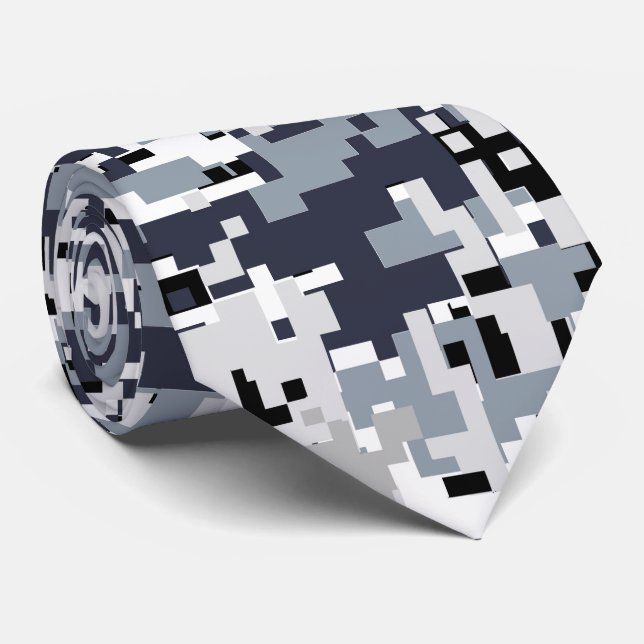 Urban Stil Grått Digital Camouflage Slips (Rullad)