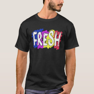 Urban Stil Rap R&B Vintage Retro Fresh Graffiti T Shirt