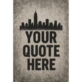 Urban Stil Skyline Graffiti med Anpassningsbar cit Poster