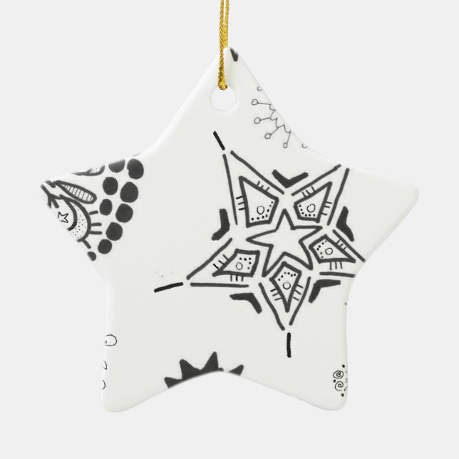 urban stjärna 6 | GOD JUL | m3galleryStudio Julgransprydnad Keramik (Framsidan)