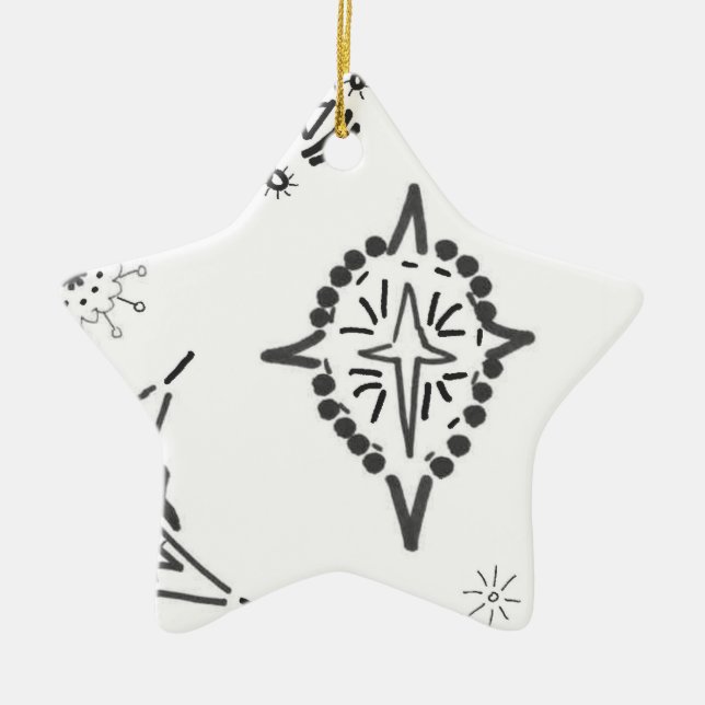 urban stjärna 8 | GOD JUL | m3galleryStudio Julgransprydnad Keramik (Framsidan)