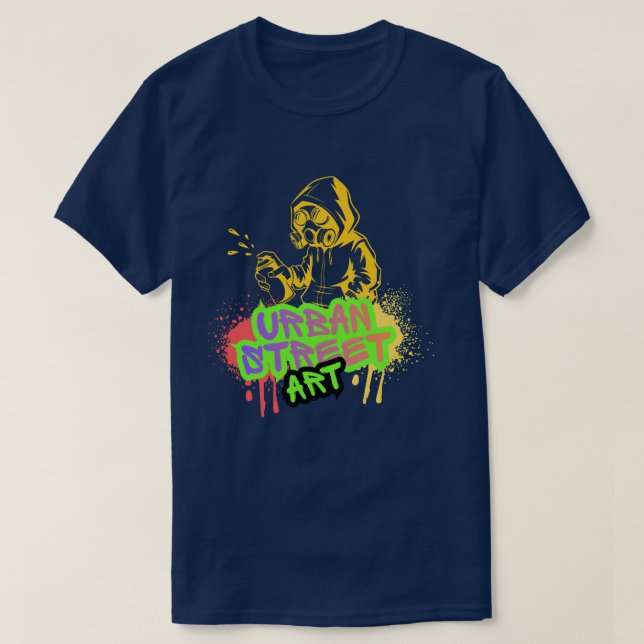 Urban Street Art Neon Splash T Shirt (Design framsida)