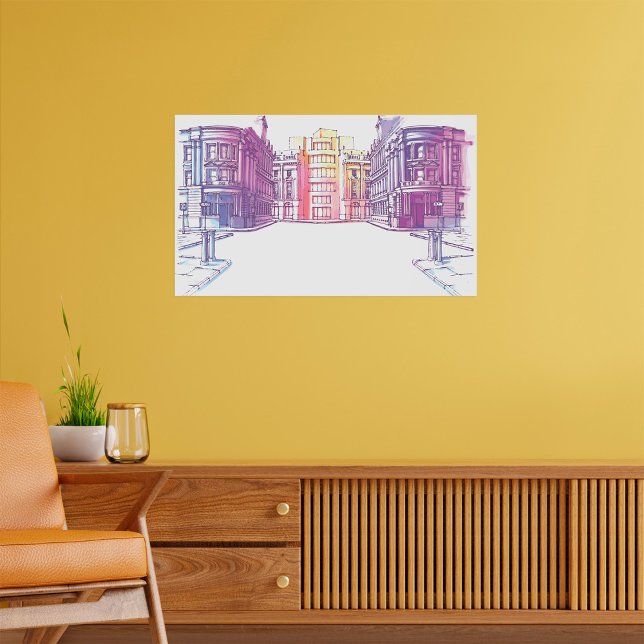 Urban Street Illustration Poster (Skapare uppladdad)