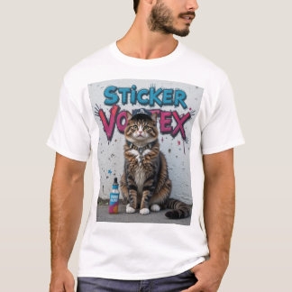 Urban Street Stil Coola  Cat Graffiti Cat Design T Shirt