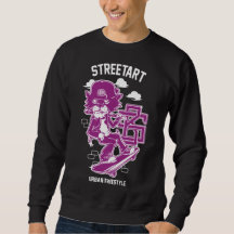 Urban Streetart - Katt på Ski Board