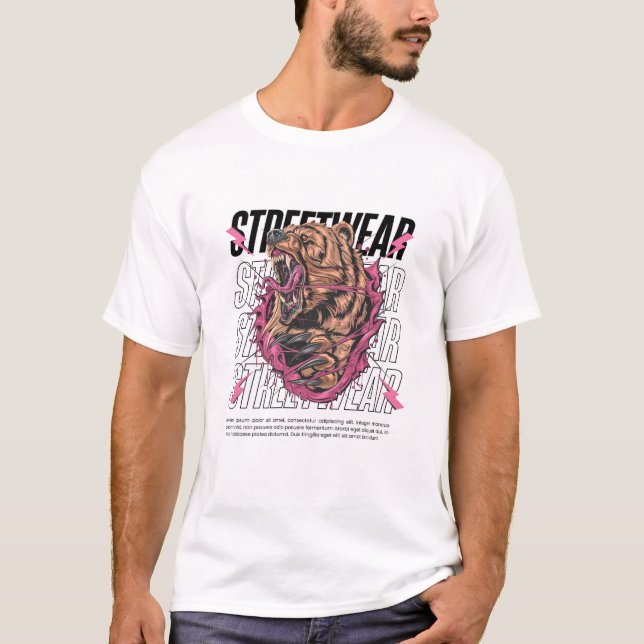 Urban Streetwear Graphic T-Shirt | Art Te för mana (Framsida)