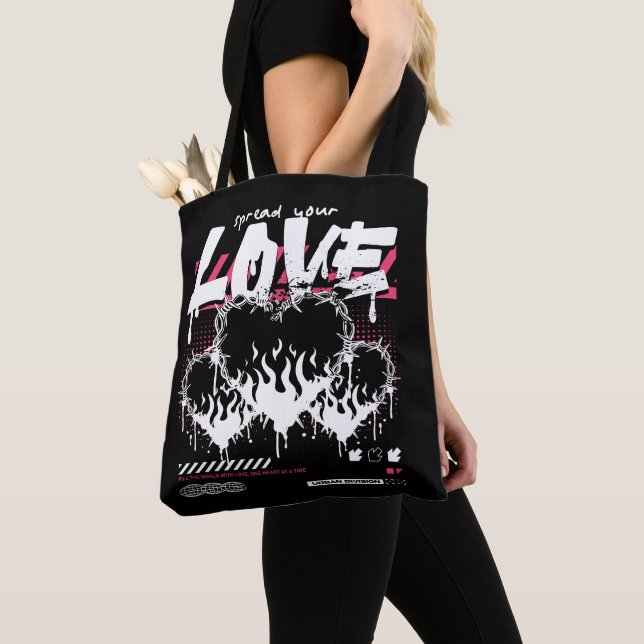  Urban Streetwear Spread Your Love Tygkasse (Närbild)