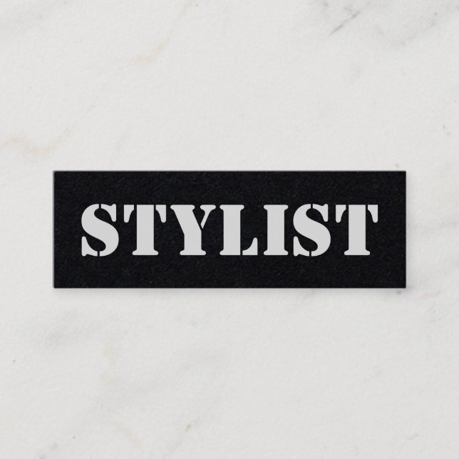Urban Stylist-Mörk Mini Visitkort (Framsida)