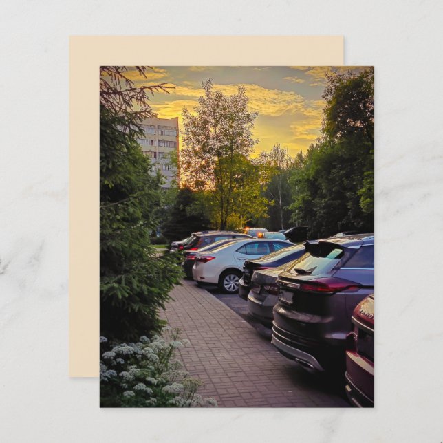 Urban Sunset Art Print by Sotnichenko - Anpassa (Fram/baksida)