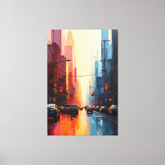 Urban Sunset Reflection Canvastryck