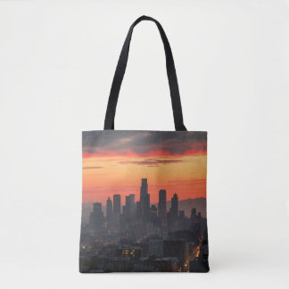 Urban Sunset Skyline All - over - Print Tote Bag Tygkasse
