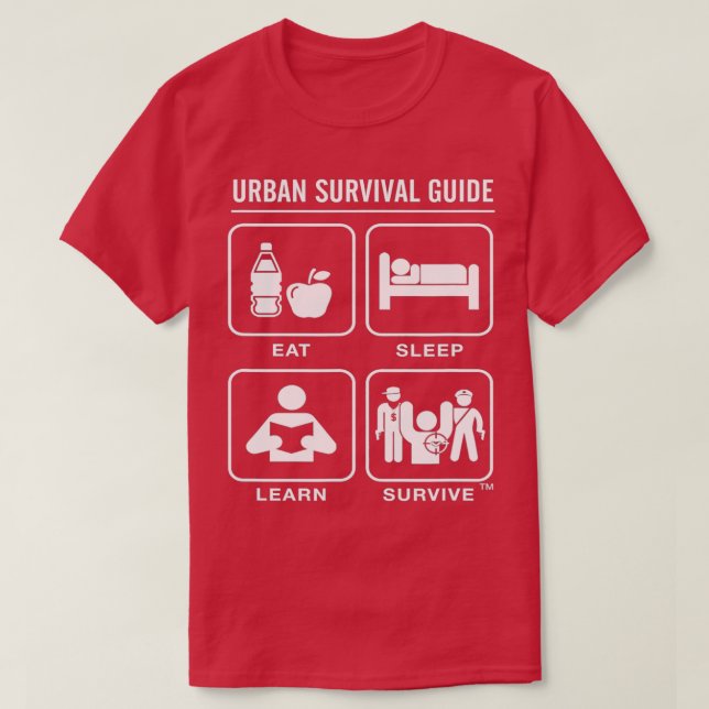 Urban Survival Guide Top  T Shirt (Design framsida)