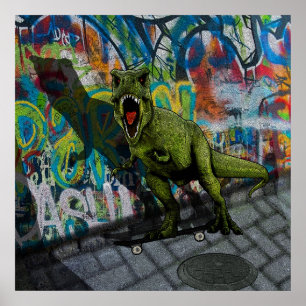 Urban T-Rex Poster