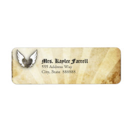 Urban Tattoo Winged Heart Mailer Adressetiketters Returadress Etikett