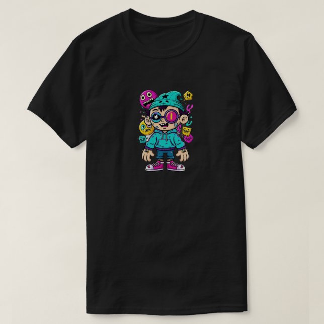 Urban Tecknad Chaos T Shirt (Design framsida)
