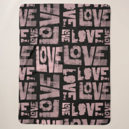 Urban Throw Blanket - Kärlek Graffiti - Rosa Black
