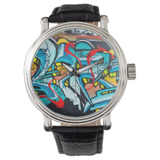 Urban tunnelbanan graffiti art armbandsur