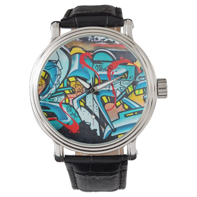 Urban tunnelbanan graffiti art armbandsur (Framsida)